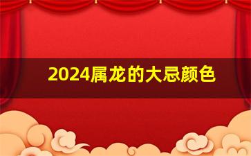 2024属龙的大忌颜色