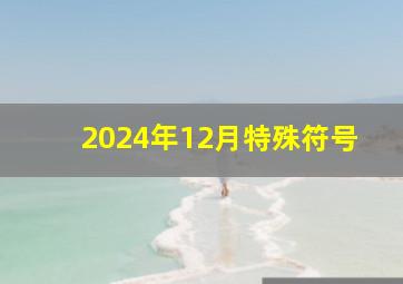 2024年12月特殊符号