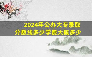 2024年公办大专录取分数线多少学费大概多少