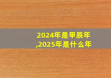 2024年是甲辰年,2025年是什么年