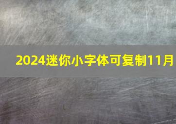 2024迷你小字体可复制11月