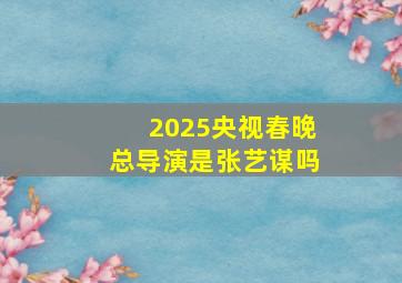 2025央视春晚总导演是张艺谋吗