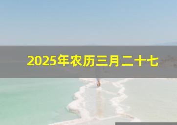 2025年农历三月二十七