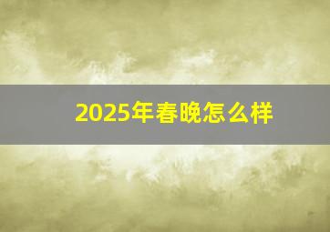 2025年春晚怎么样