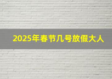 2025年春节几号放假大人