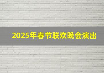 2025年春节联欢晚会演出