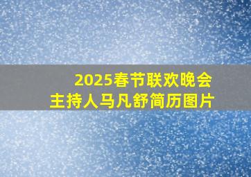 2025春节联欢晚会主持人马凡舒简历图片