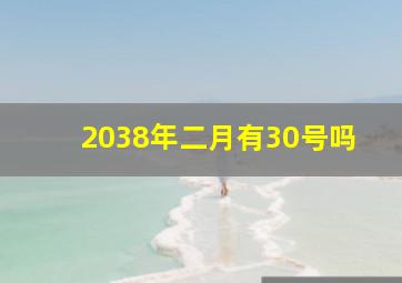 2038年二月有30号吗