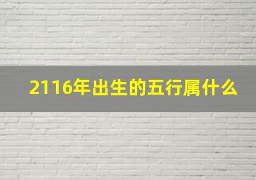 2116年出生的五行属什么