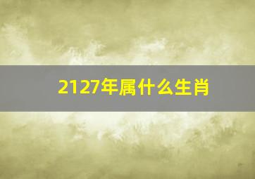 2127年属什么生肖