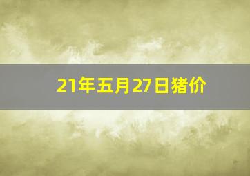 21年五月27日猪价