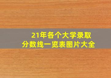 21年各个大学录取分数线一览表图片大全