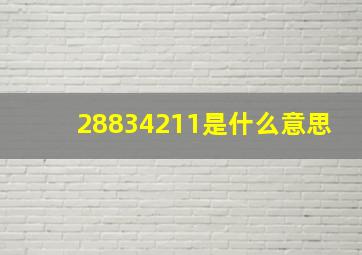 28834211是什么意思