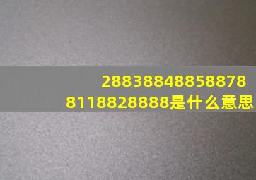 288388488588788118828888是什么意思