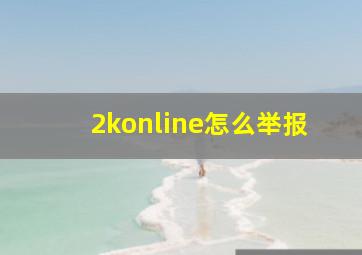 2konline怎么举报