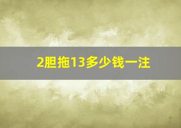 2胆拖13多少钱一注