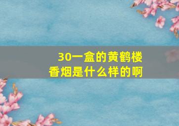 30一盒的黄鹤楼香烟是什么样的啊