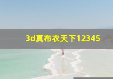 3d真布衣天下12345