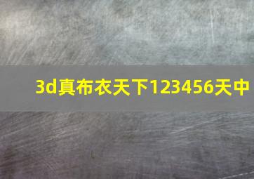 3d真布衣天下123456天中