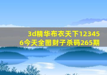 3d精华布衣天下123456今天全图财子杀码265期