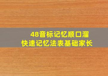 48音标记忆顺口溜快速记忆法表基础家长