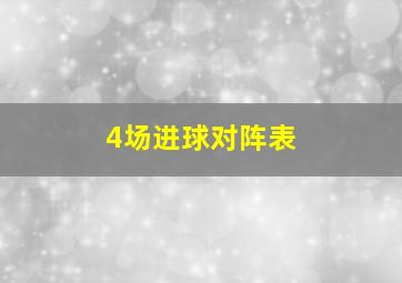 4场进球对阵表