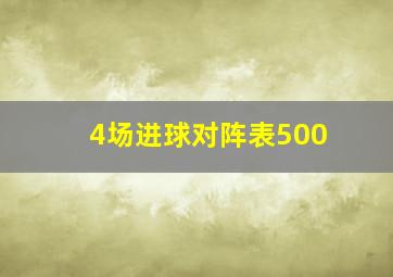 4场进球对阵表500