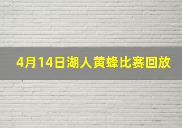 4月14日湖人黄蜂比赛回放