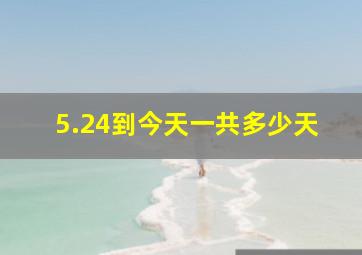 5.24到今天一共多少天