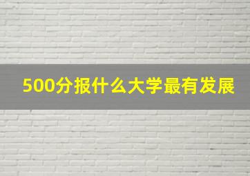 500分报什么大学最有发展