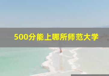 500分能上哪所师范大学