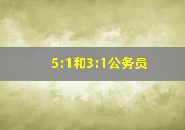 5:1和3:1公务员