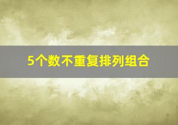 5个数不重复排列组合