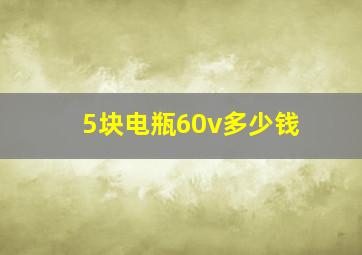 5块电瓶60v多少钱