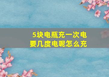 5块电瓶充一次电要几度电呢怎么充