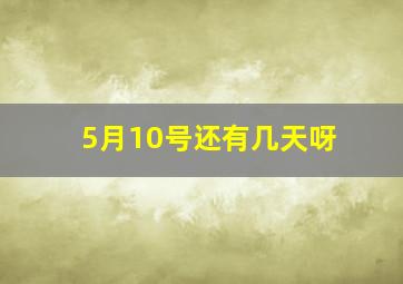 5月10号还有几天呀