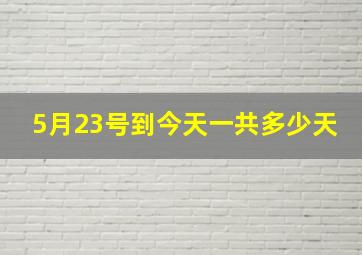 5月23号到今天一共多少天