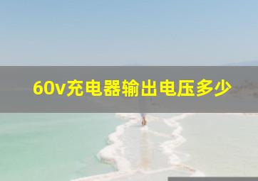 60v充电器输出电压多少