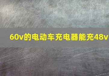 60v的电动车充电器能充48v