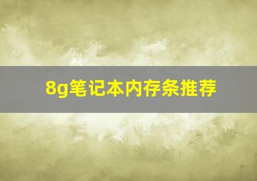 8g笔记本内存条推荐