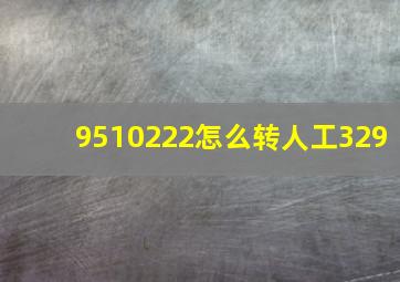 9510222怎么转人工329