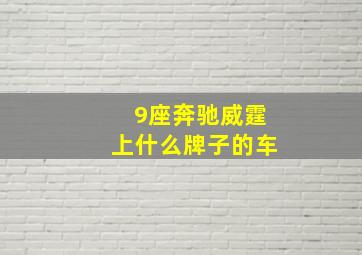 9座奔驰威霆上什么牌子的车