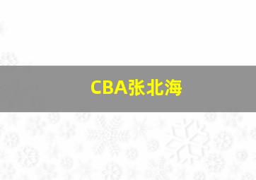 CBA张北海