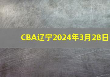 CBA辽宁2024年3月28日