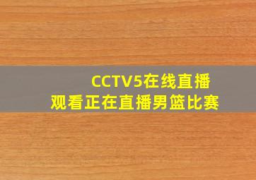 CCTV5在线直播观看正在直播男篮比赛