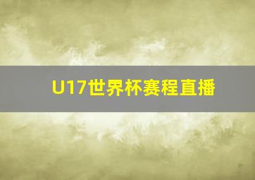 U17世界杯赛程直播