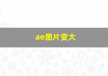 ae图片变大