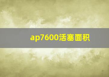 ap7600活塞面积