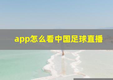 app怎么看中国足球直播