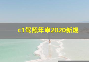 c1驾照年审2020新规